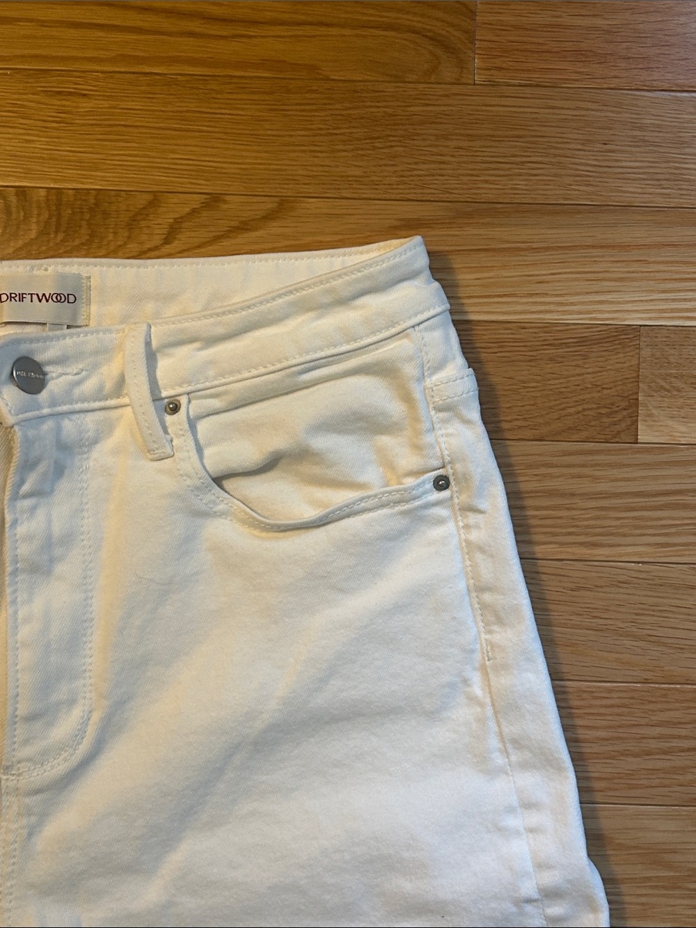 DRIFTWOOD White High-Rise Wide Leg Martha Jeans